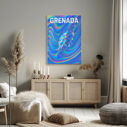 Grenada A Vibrant Geometric Vision Poster