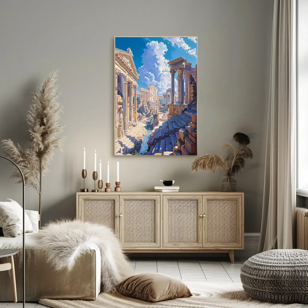 Ancient Roman Ruins: A Timeless Fantasy Poster