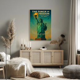 Statue of Liberty Vintage Patriotic Travel Poster