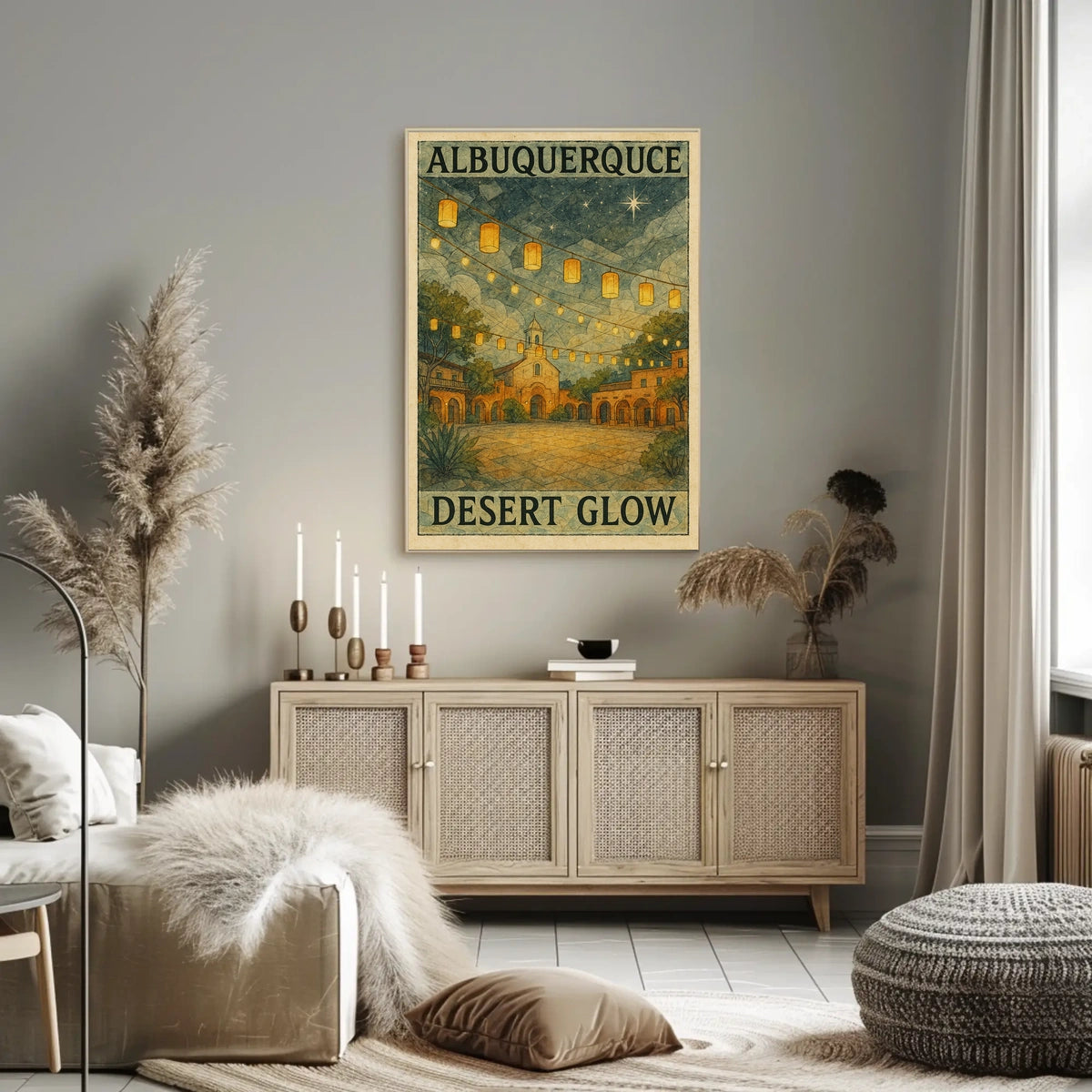 Albuquerque Desert Glow Poster