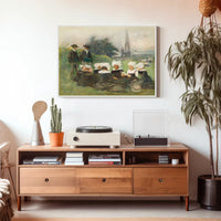 Traditional European Gathering: Serene Pastoral Heritage Poster