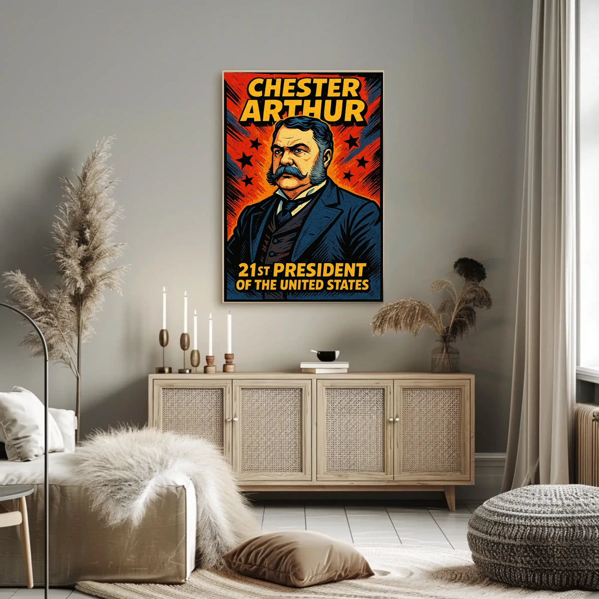 Chester Arthur 21st President Poster Wall Art Decor