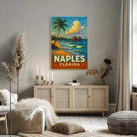 Naples Florida Poster Coastal Wall Art 18x24 Print Gallery