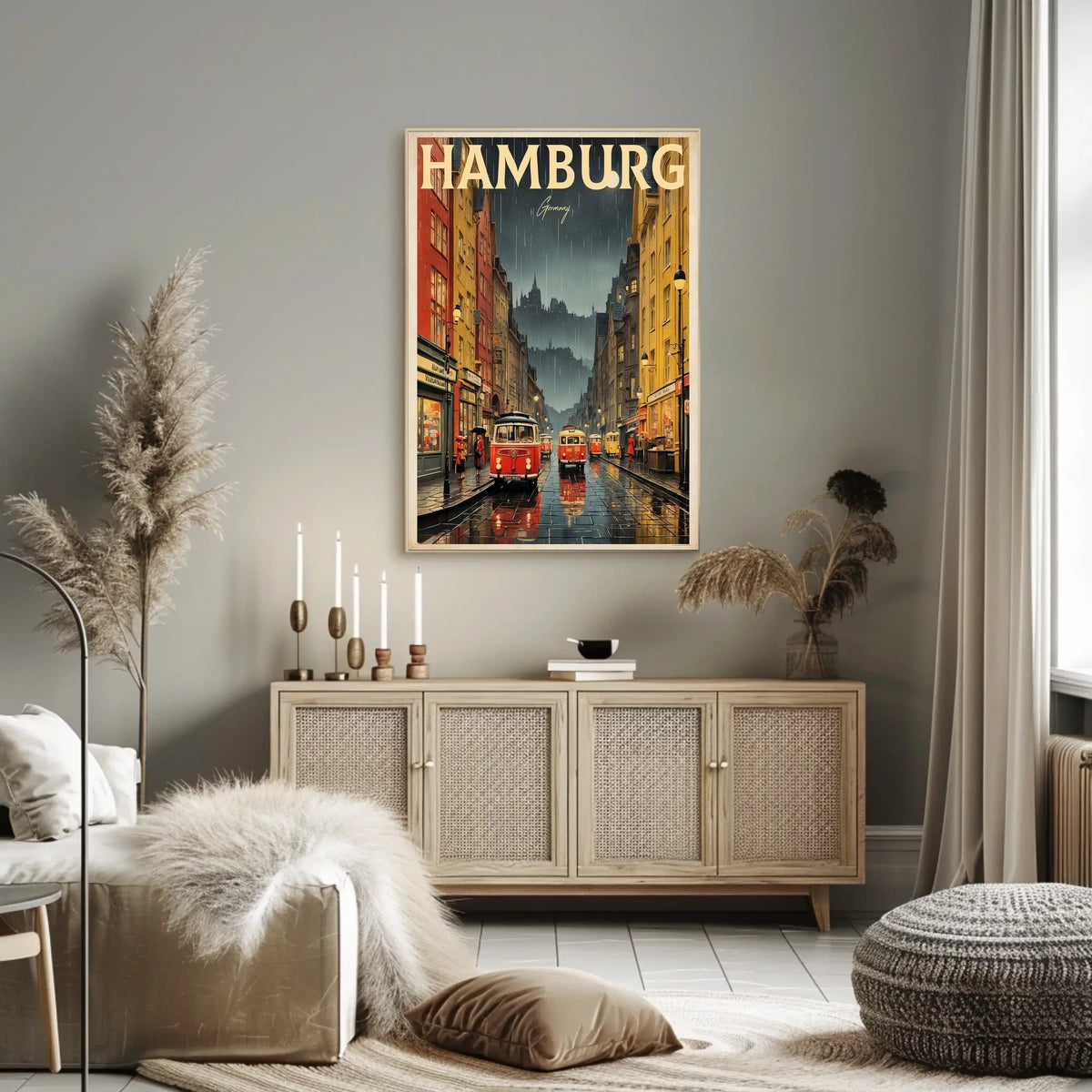 Hamburg A Rainy Day in Germany Poster