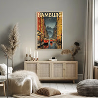 Hamburg A Rainy Day in Germany Poster