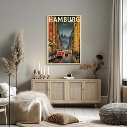 Hamburg A Rainy Day in Germany Poster