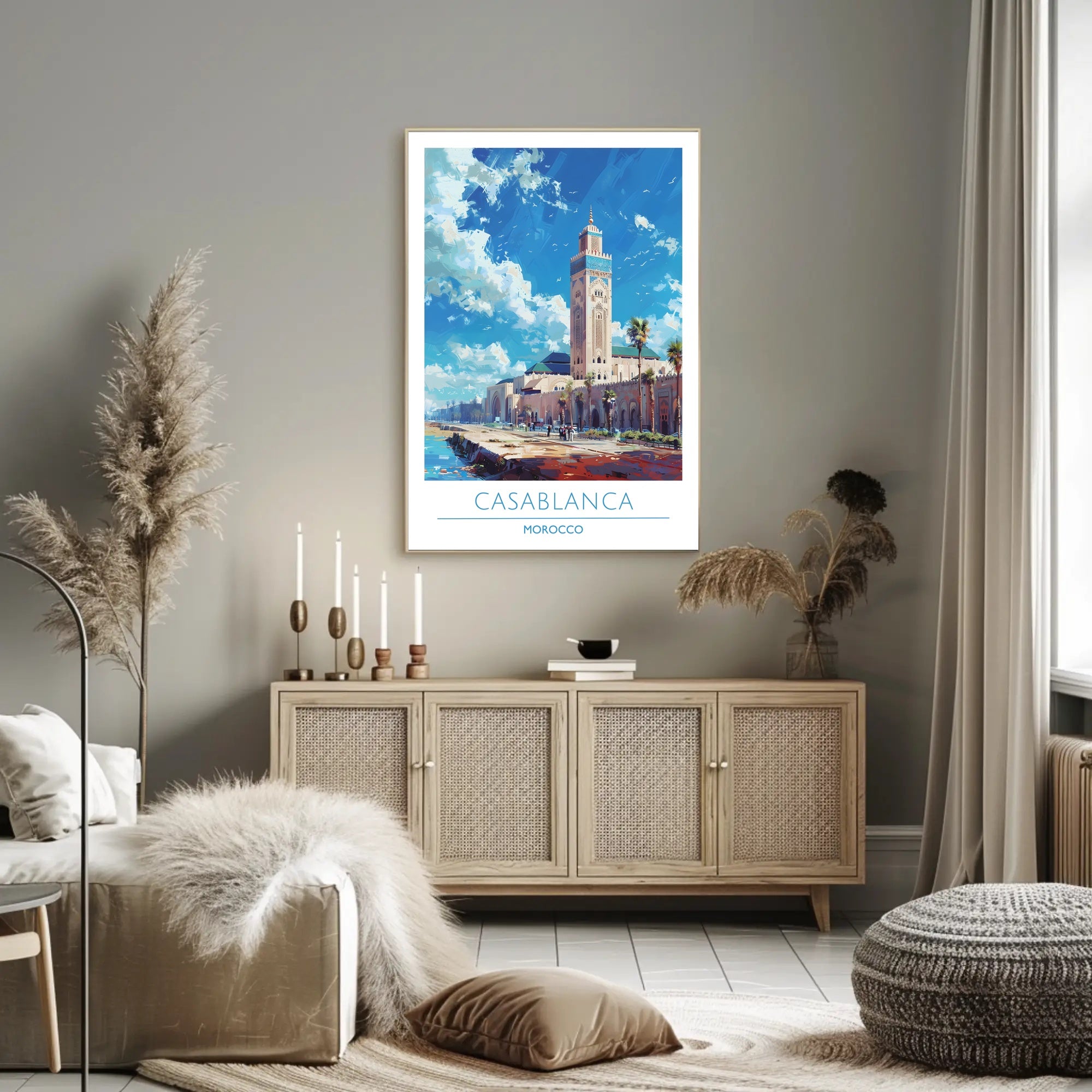 Casablanca's Iconic Architecture Poster