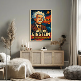 Einstein Nobel Prize Physics 1921 Vintage Science Poster