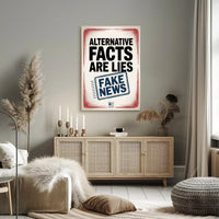 Falsehoods Critique Modern Design Political or Propaganda Poster