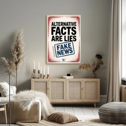 Falsehoods Critique Modern Design Political or Propaganda Poster