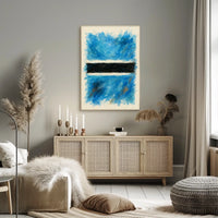 Abstract Blue And Black Composition Poster