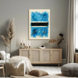 Abstract Blue And Black Composition Poster