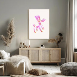 Iridescent Balloon Dog Modern Art Abstract or Artistic Poster PosterGoat
