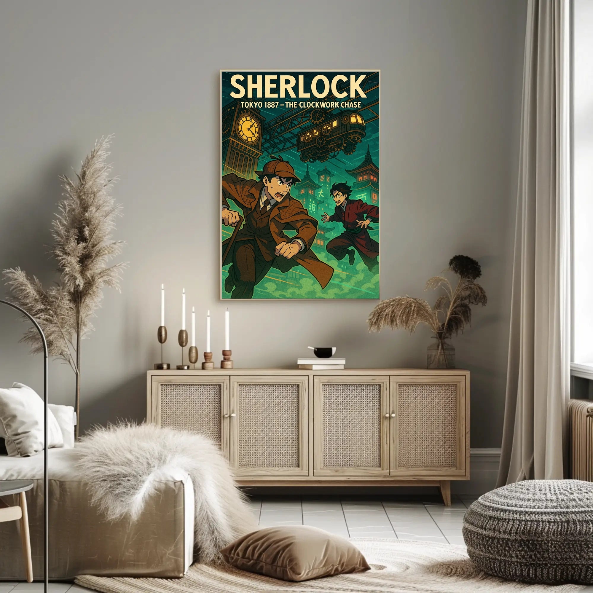 Sherlock: Tokyo 1887 Steampunk Adventure Poster