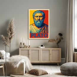 Plato Philosophical Icon Poster
