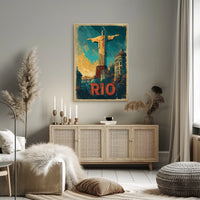 Rio de Janeiro Iconic Landmarks Poster