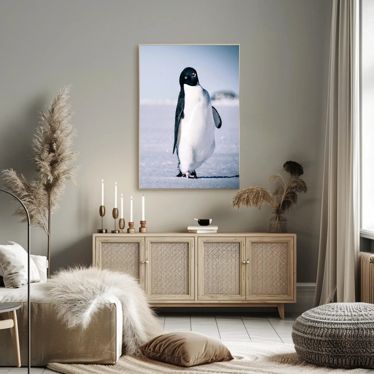 Curious Penguin Portrait Poster