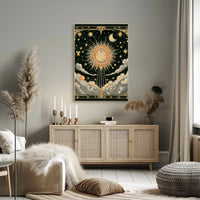 Celestial Sun and Symbols Space or Astronomy Poster