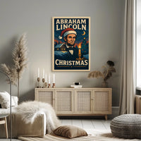 Abraham Lincoln Christmas Cheer Poster