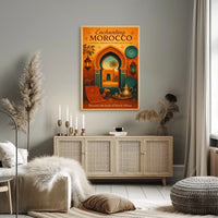 Moroccan Cultural Heritage Vintage Art Poster