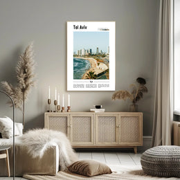Tel Aviv Vibrant Cityscape Urban or Cityscape Poster PosterGoat