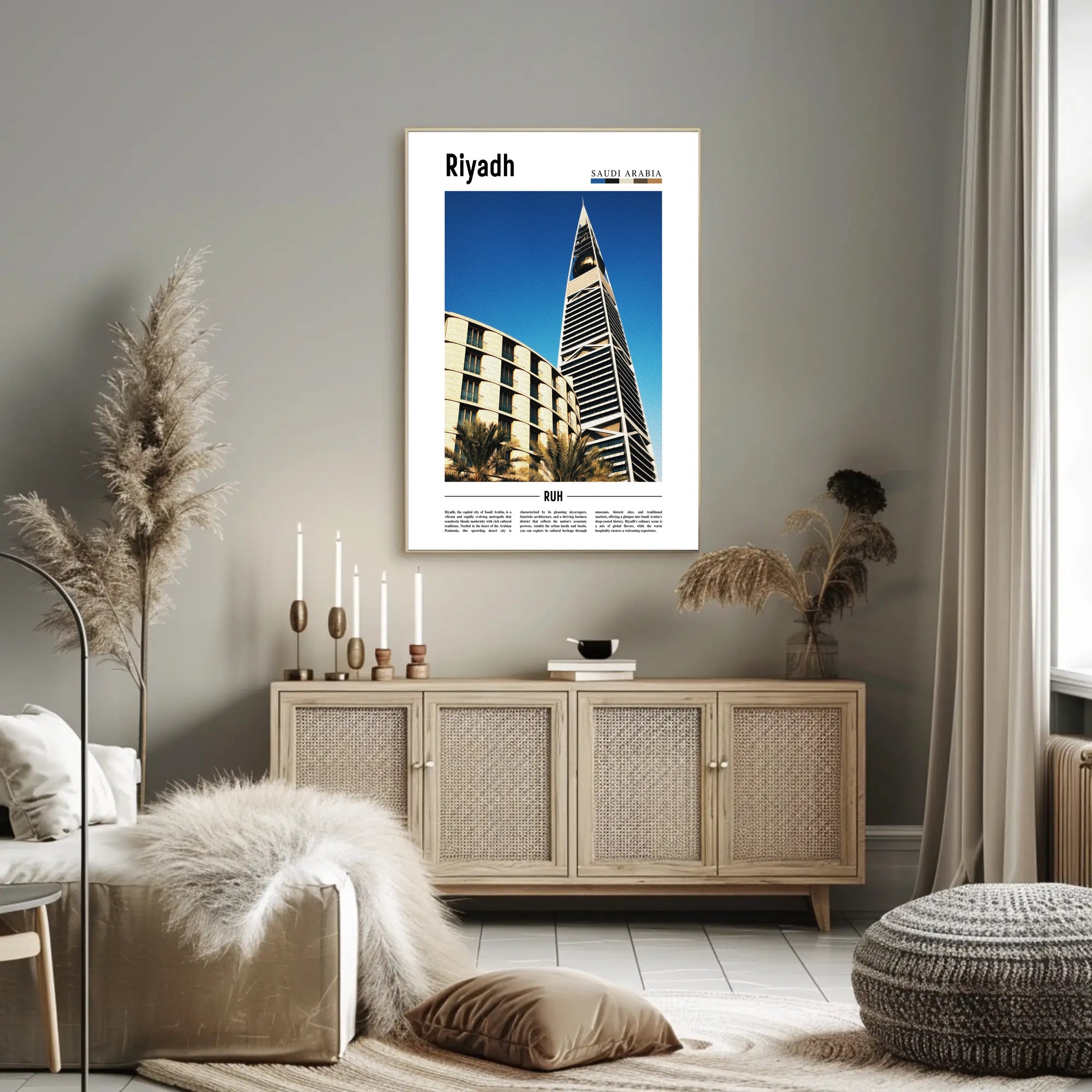 Riyadh Architectural Marvel Urban Cityscape Poster PosterGoat