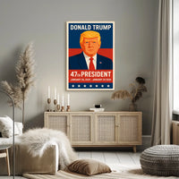 Trump 47th President Patriotic Vintage Poster