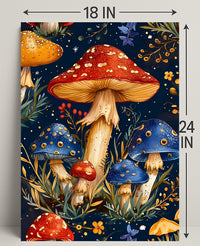Enchanted Mushroom Forest Fantasy or Mythology Poster