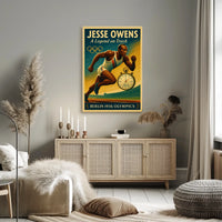 Jesse Owens Berlin 1936 Olympics Vintage Poster Art
