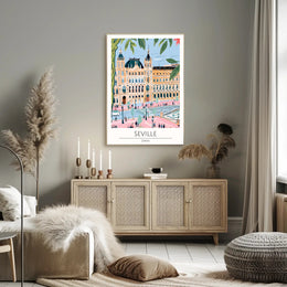 Seville Architectural Illustration Poster PosterGoat