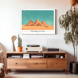 Giza Pyramids Adventure Travel Poster