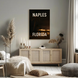 Naples Florida Poster Wall Art Coastal Cityscape Print