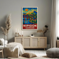 Nipigon Canada Vibrant Mosaic Poster