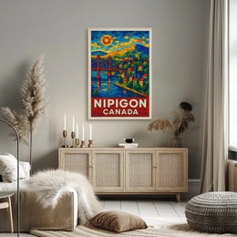 Nipigon Canada Vibrant Mosaic Poster