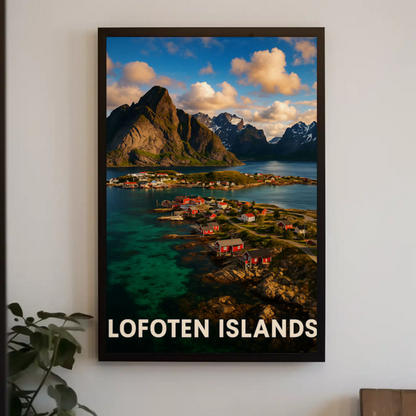 Lofoten Islands Norway Colorful Fishing Village Poster