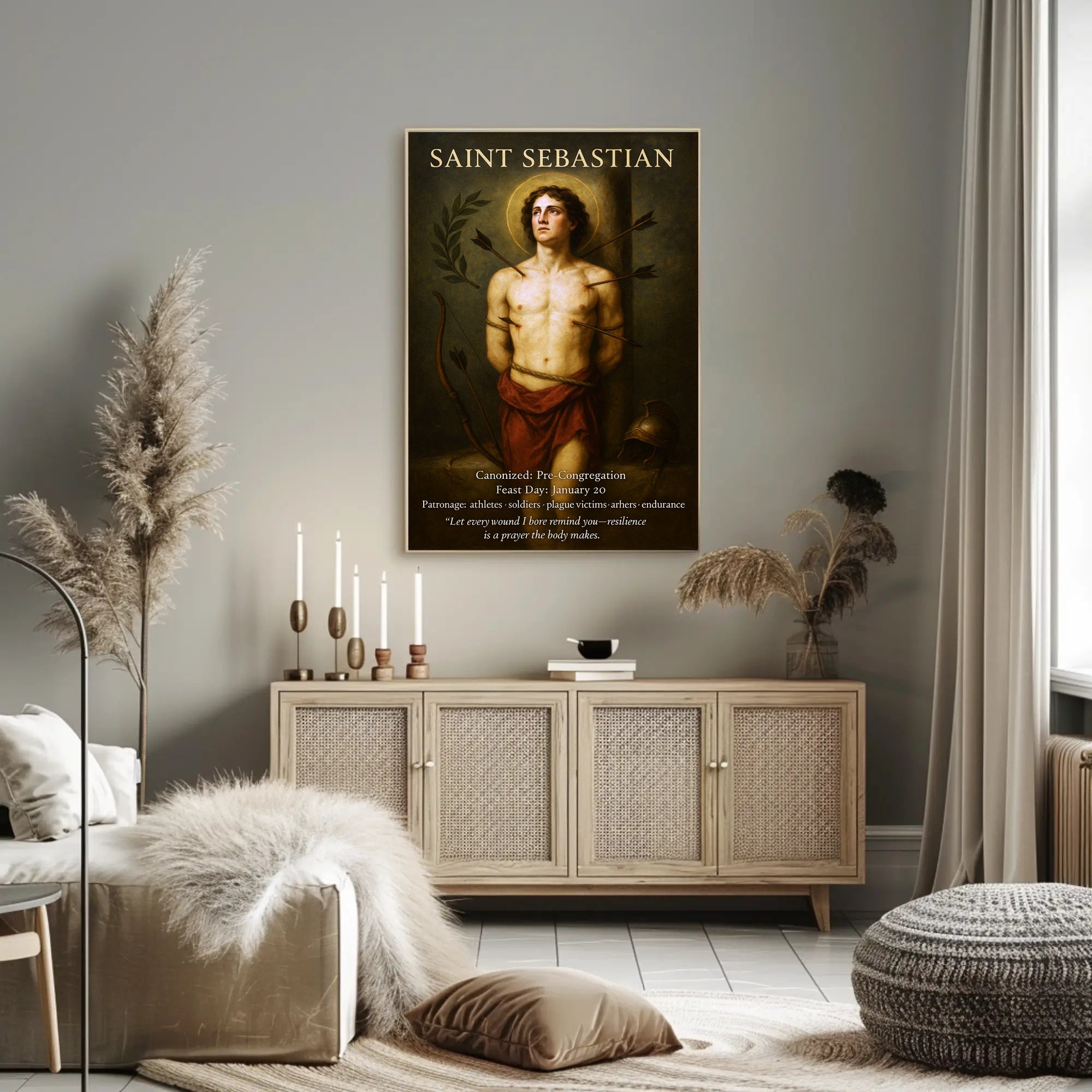 Saint Sebastian Patron of Resilience Poster PosterGoat