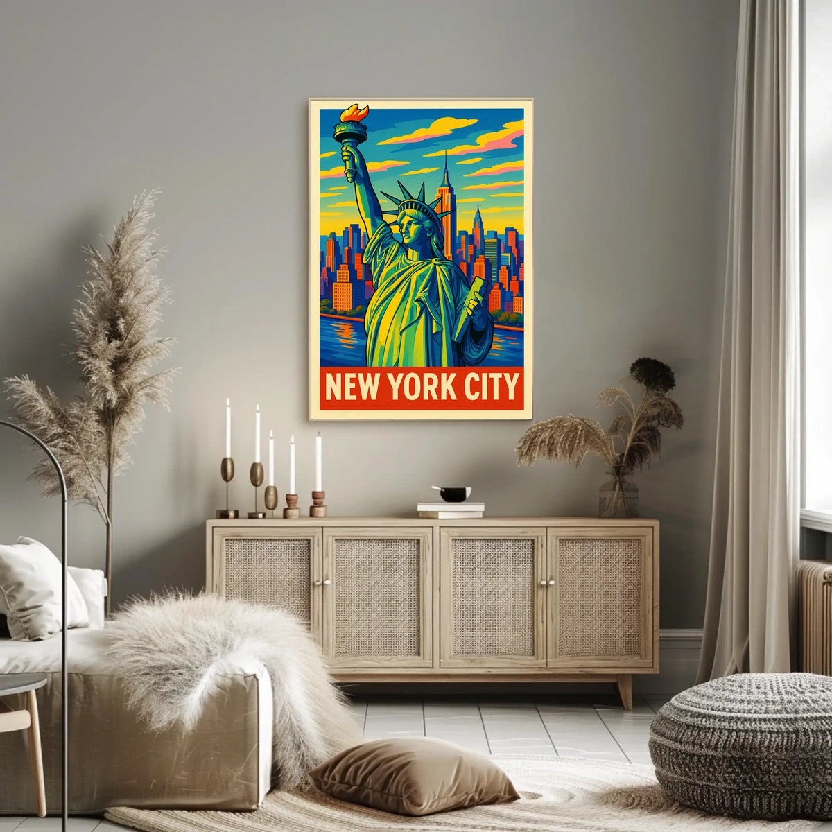 New York City Iconic Skyline Poster
