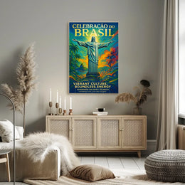Celebration of Brazil vibrant cultural heritage poster