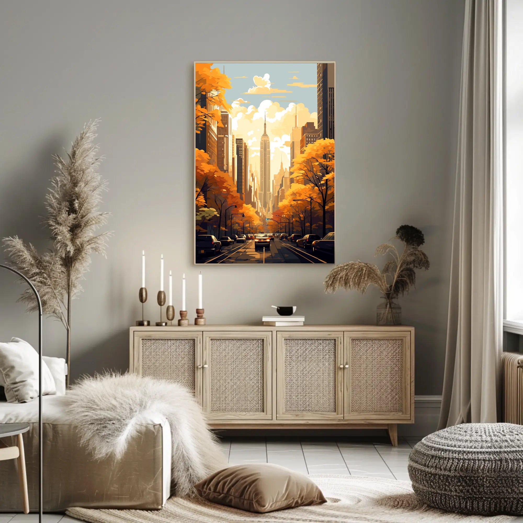 Autumn In The City Poster PosterGoat