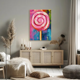 Lollipop Poster Whimsical Colorful Pop Art Print