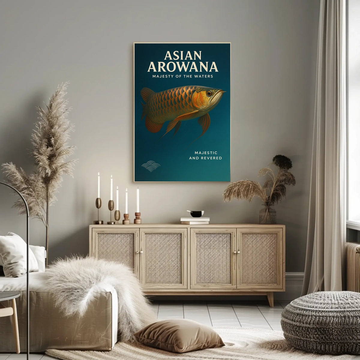 Asian Arowana Majesty of the Waters Poster
