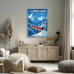 The Swiss Alps Glacier Express Adventure Poster PosterGoat