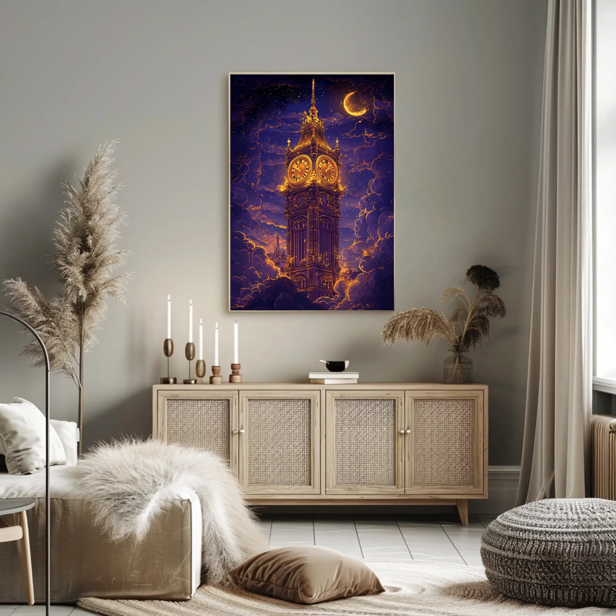 Big Ben Under a Dreamy Night Fantasy Poster