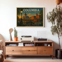 Columbia Historic Charm Travel Poster Print