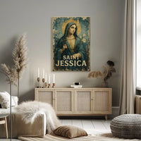 Saint Jessica Vintage Religious Art Poster