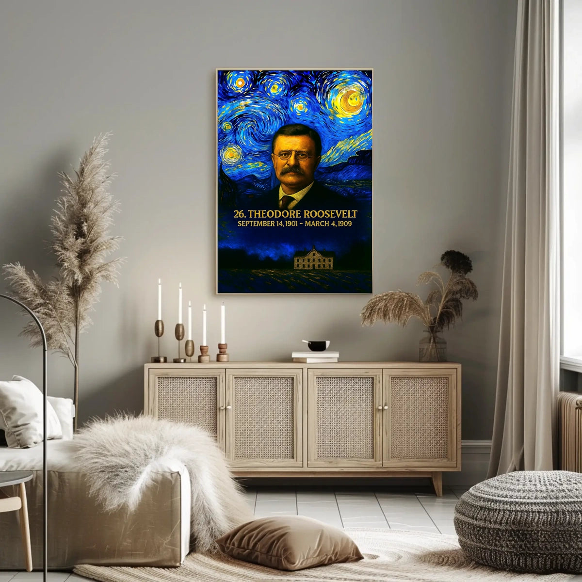Theodore Roosevelt 26th President of the United States Presidential Masterpiece Series Poster