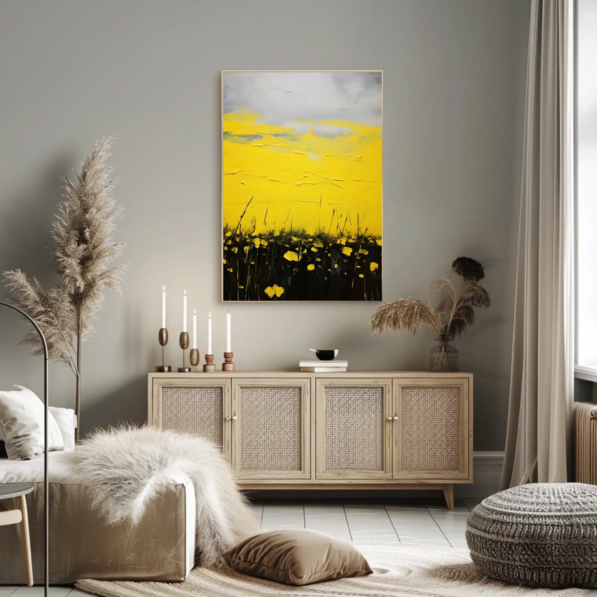 Vibrant Fields Landscape Poster Wall Art Print