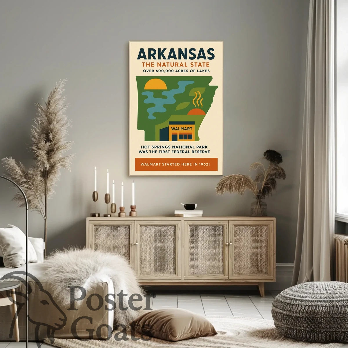 Arkansas Vintage Travel Poster: Nature and History Celebrated