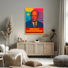 Dwight Eisenhower Travel Retro Pop Art Decor Poster