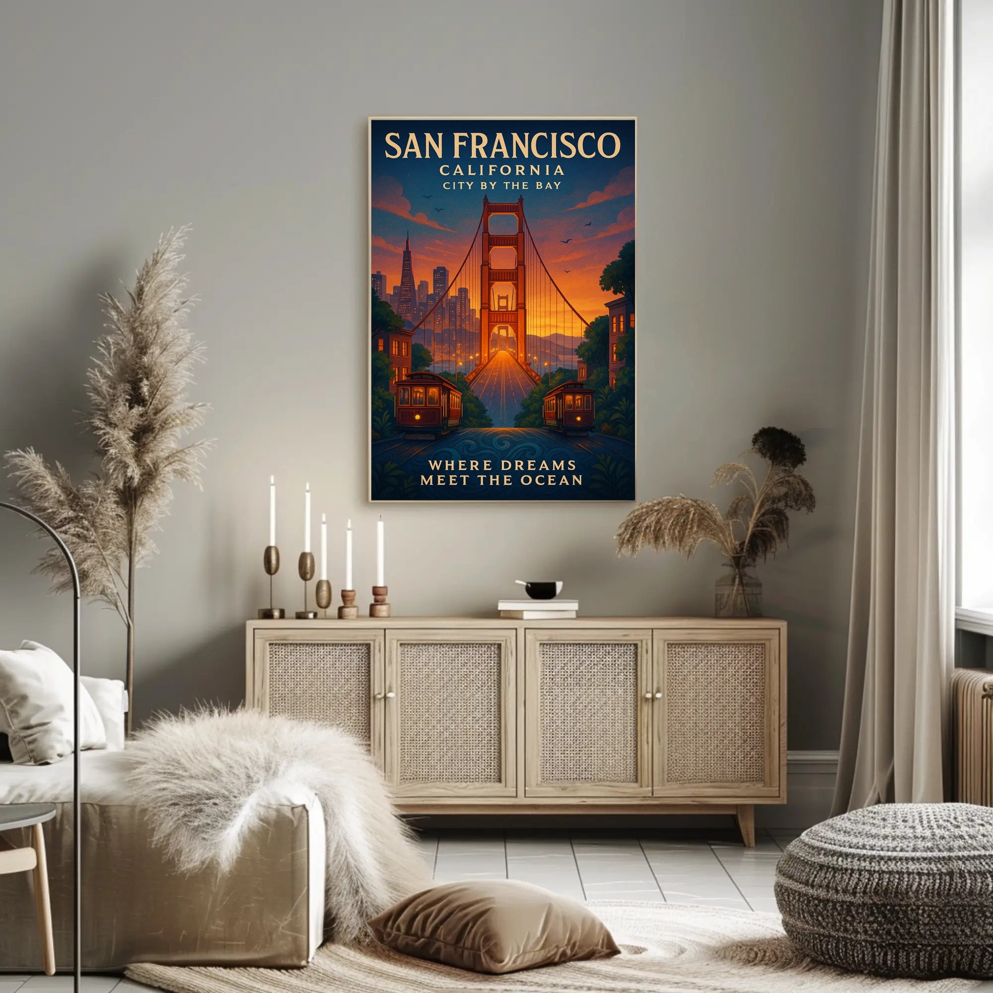 San Francisco Dreams Vintage Travel Poster